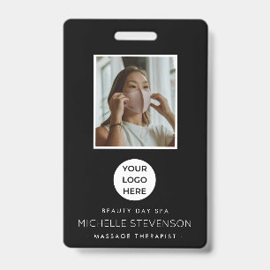 Stylish Photo Employee Black Badge