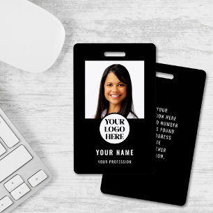 Stylish Photo Employee Black Badge