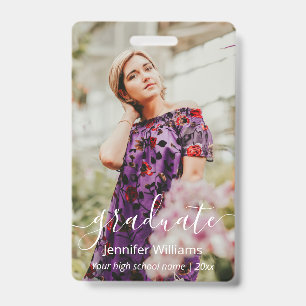 stylish photo graduation badge