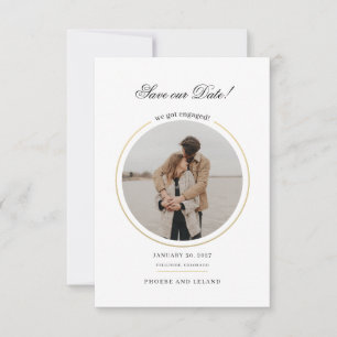 Stylish Photo Script Wedding Save The Date