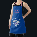 Stylish Pickleball Best Grandma First Name   Apron<br><div class="desc">Grandma will be a winner with this apron-- a truly stylish design with paddles plus personalized additionally with a two-colour name. A touch of pink flowers set it off.  Any design questions,  just send an email to charmdesignstudio@rcn.com and we'll be delighted to assist.</div>