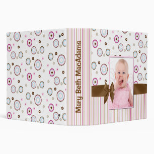Stylish Pink Baby Scrapbook Binder