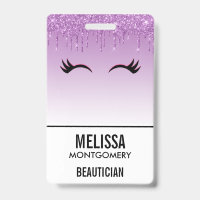Stylish Pink & Black Eyelashes on Dripping Glitter