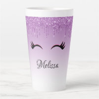 Stylish Pink & Black Eyelashes on Dripping Glitter