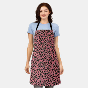 Stylish Pink Black Gray Camo Pattern Abstract Apron