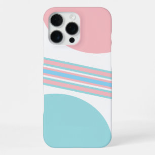 Stylish Pink & blue Abstract geometric Stripes iPhone 16 Pro Max Case