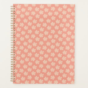 Stylish Pink Floral Pattern Rose Pink Planner