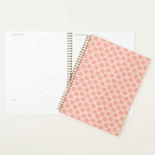 Stylish Pink Floral Pattern Rose Pink Planner