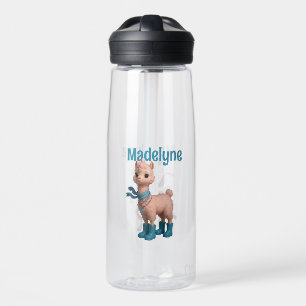 Stylish Pink Llamas Water Bottle
