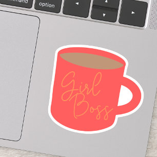 Stylish Pink Modern Girl Boss