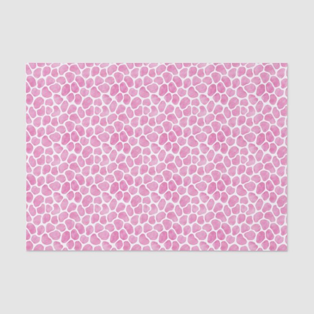 Stylish Pink on Pink Giraffe Pattern Tissue Paper (Front)