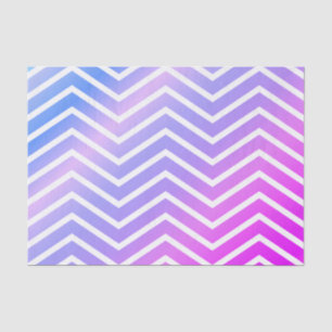 Stylish Pink Purple Blue Ombre Chevron Tissue Paper