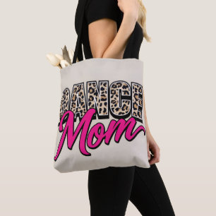 Stylish Pink Script Animal Print Carryall tote bag