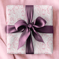 Stylish Pink Tulip Floral Pattern Girly Chic