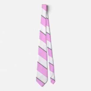 Stylish Pink White Chevron Stripe Pattern  Tie