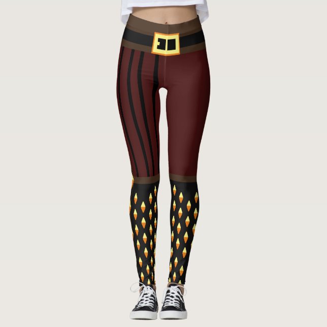 Stylish Pirate Halloween Costume Leggings (Front)