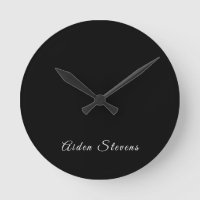 Stylish Plain Black & White Minimalist Add Name