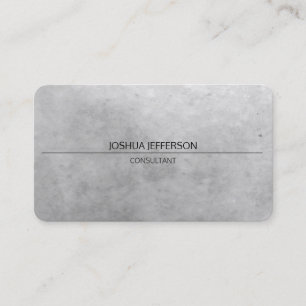 Stylish Plain Grey Attractive Rounded Two Sided Business Card