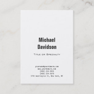 Stylish Plain Grey Black White Business Card