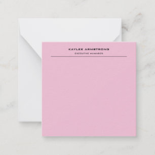 Stylish Plain Simple Professional Light Pink Card