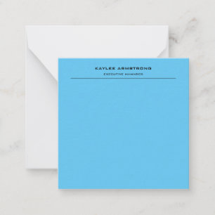 Stylish Plain Simple Professional Sky Blue Card