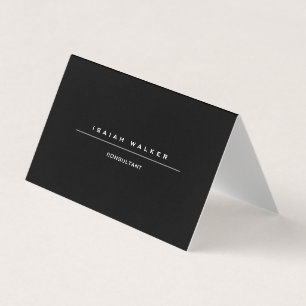 Stylish Plain Unique Special Black & White Business Card