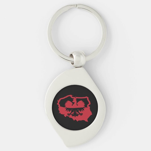 Stylish Poland Polska Flag     Keychain (Front)
