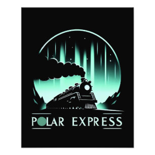 Stylish Polar Express Train Photo Print