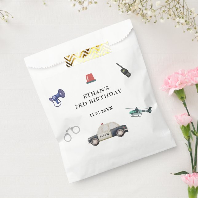 Stylish Police Kids Birthday Favour Bag (Sealed)