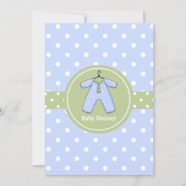 Stylish Polka Dot Couple's Baby Shower Invitation (Front)