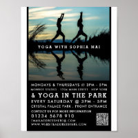 Stylish Portrait Reflection, Yoga Class Advert