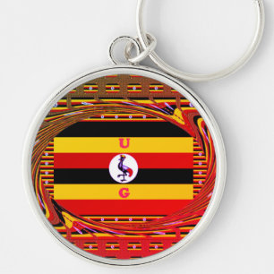 Stylish Premium Lovely UG Round Pattern Design art Keychain