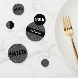 Stylish pretty personalised birthday confetti 90th