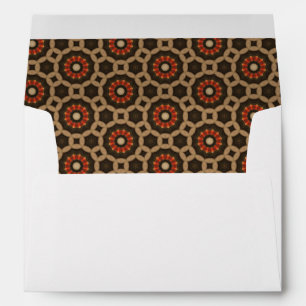 Stylish print inside amber tiles custom back flap  envelope