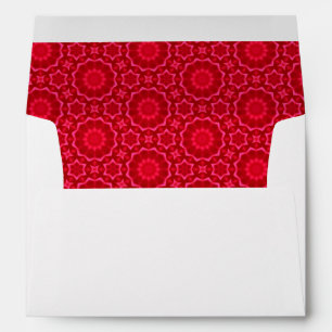 Stylish print inside red tiles custom back flap  envelope
