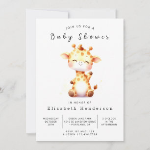  Stylish Printable Giraffe Baby Shower Invitation
