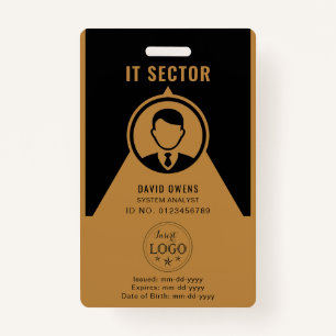 Stylish Professional Badge with Logo and Photo ID