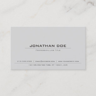 Stylish Professional Classic Elegant Smart Plain Business Card