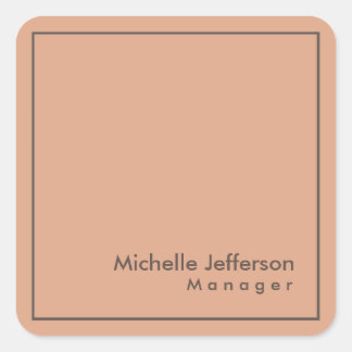 Stylish Professional Minimalist Square Sticker