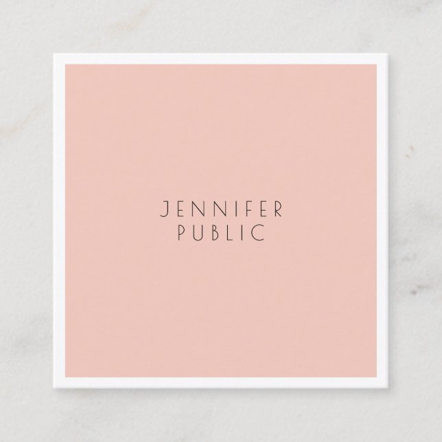Stylish Professional Modern Sleek Design Luxury Square Business Card (Front)