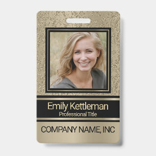 Stylish Professional Photo Badge - Gold