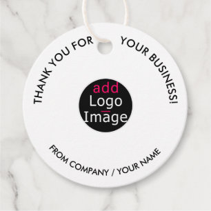 Stylish Professional Thank You Customized White Favour Tags