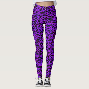 Stylish Purple and Black Pattern Leggings
