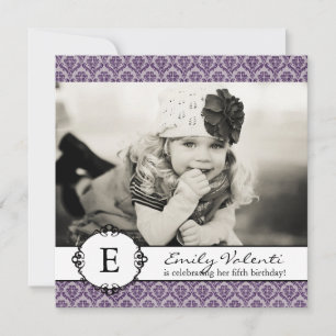 Stylish Purple Birthday Party Invitation