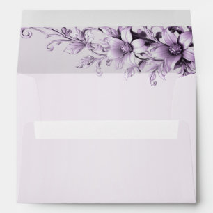 Stylish Purple Flowers Envelope