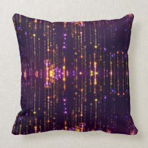 Stylish Purple Glitter Gold Mogern Sparkl  Throw Pillow