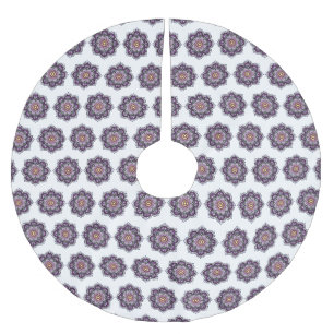 Stylish Purple Mandala Brushed Polyester Tree Skirt