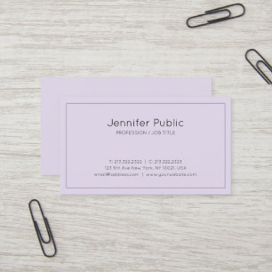 Stylish Purple Modern Design Luxury Silk Finish Business Card