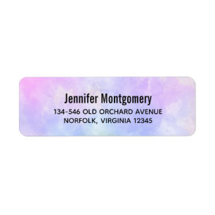 Stylish Purple Pink Blue Abstract Watercolor