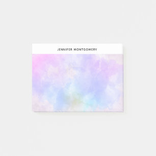 Stylish Purple Pink Blue Abstract Watercolor Post-it Notes